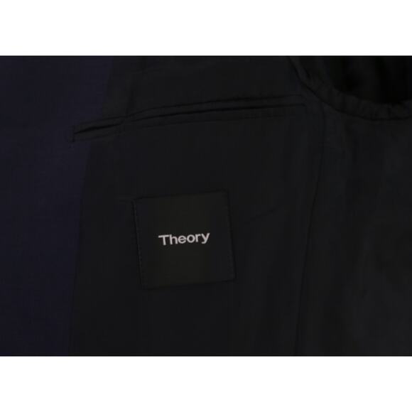 Theory Men's Chambers Solid Navy Blue Wool 2-Btn Slim Fit Blazer 36R - Picture 8 of 9